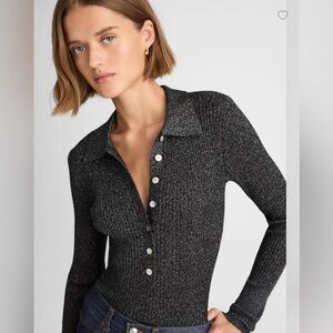 Alexa Chung x Madewell Polly Polo Top Sweater Ribbed NWT Large